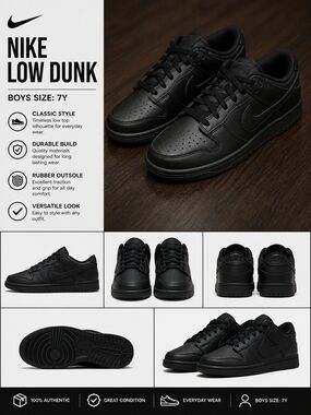 Nike Low Dunk Sneakers - Black